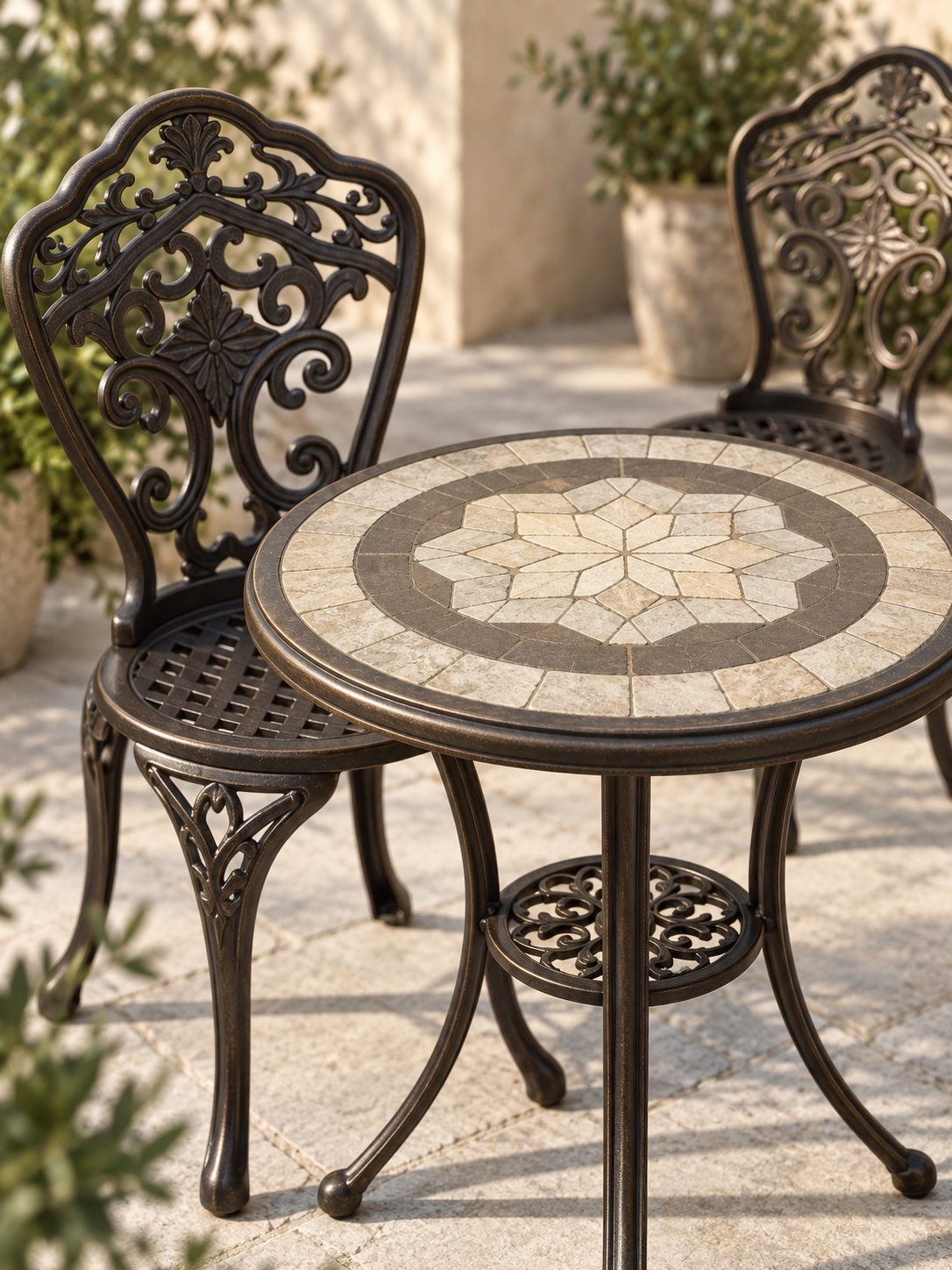 Mosaic Bistro outdoor Table – Sunburst