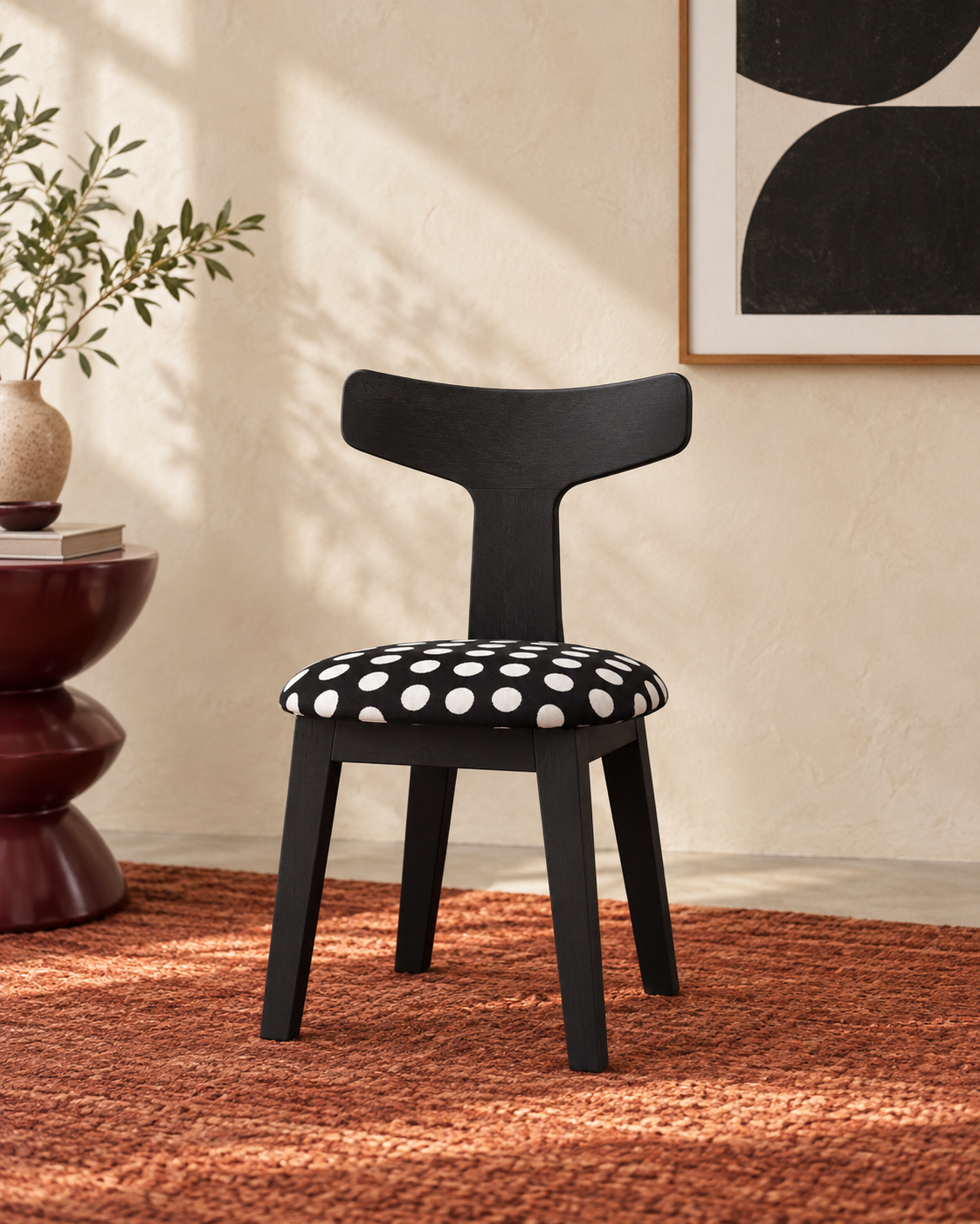 Grid Pattern Dining Chair