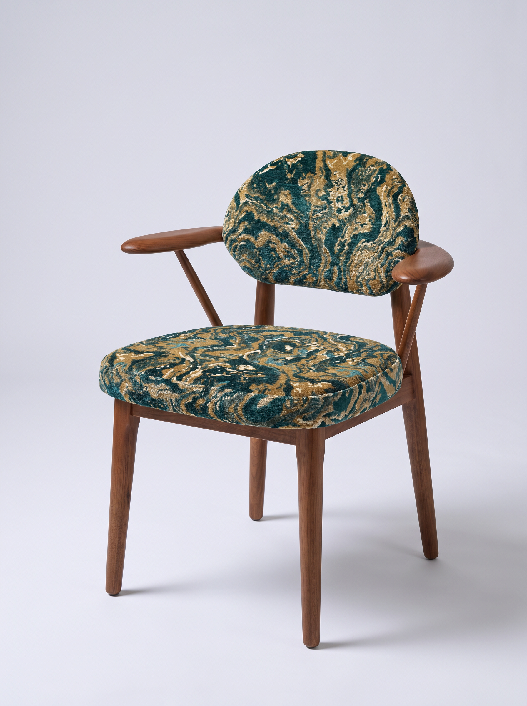 Batik Print Accent Chair