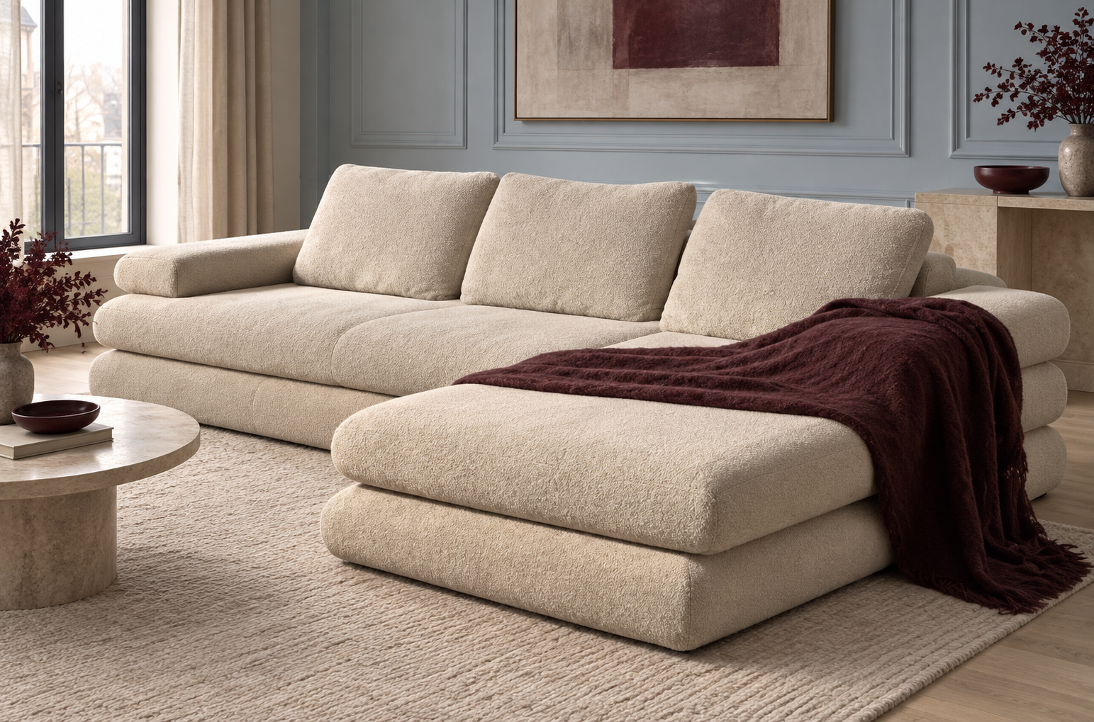Cloud Cream Sectional Sofa