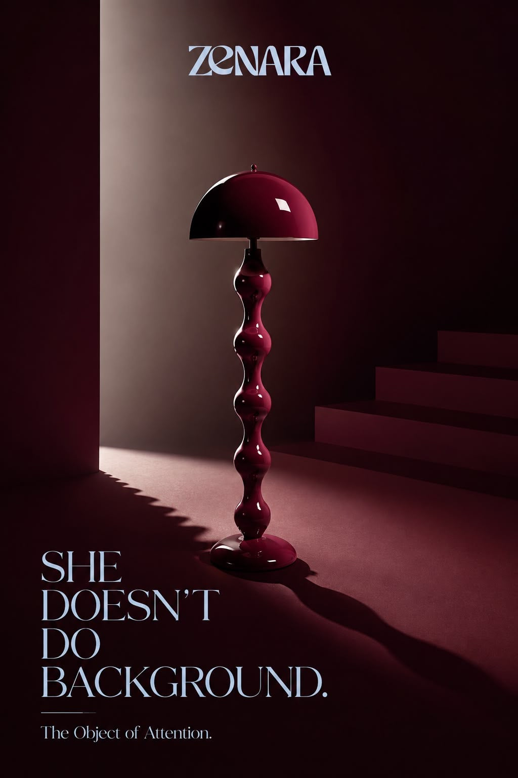 Cascade Bead Floor Lamp – Red