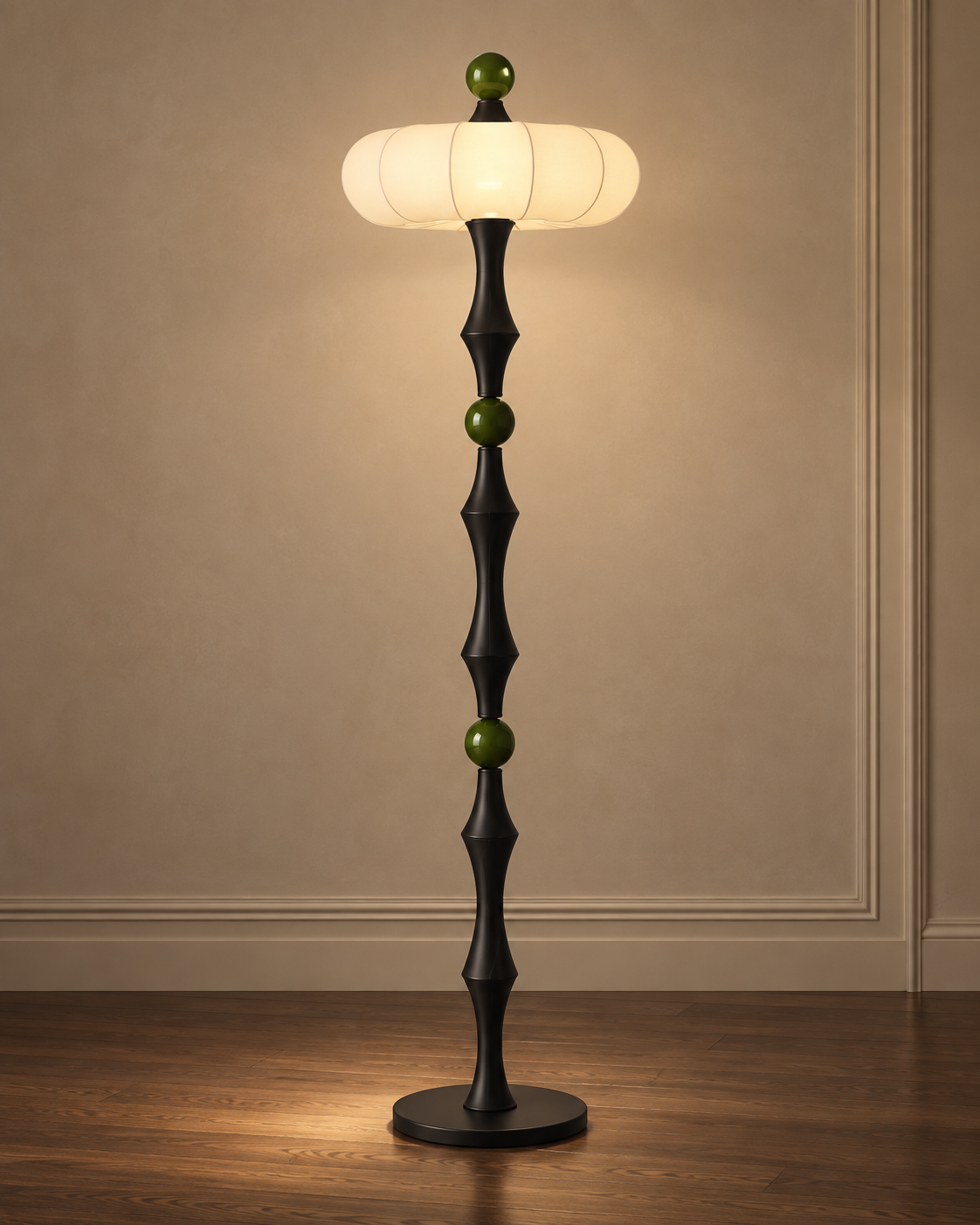 Carved Baluster Floor Lamp
