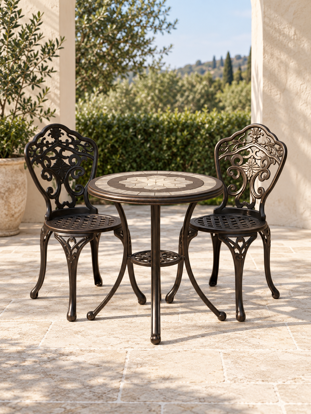 Mosaic Bistro outdoor Table – Sunburst