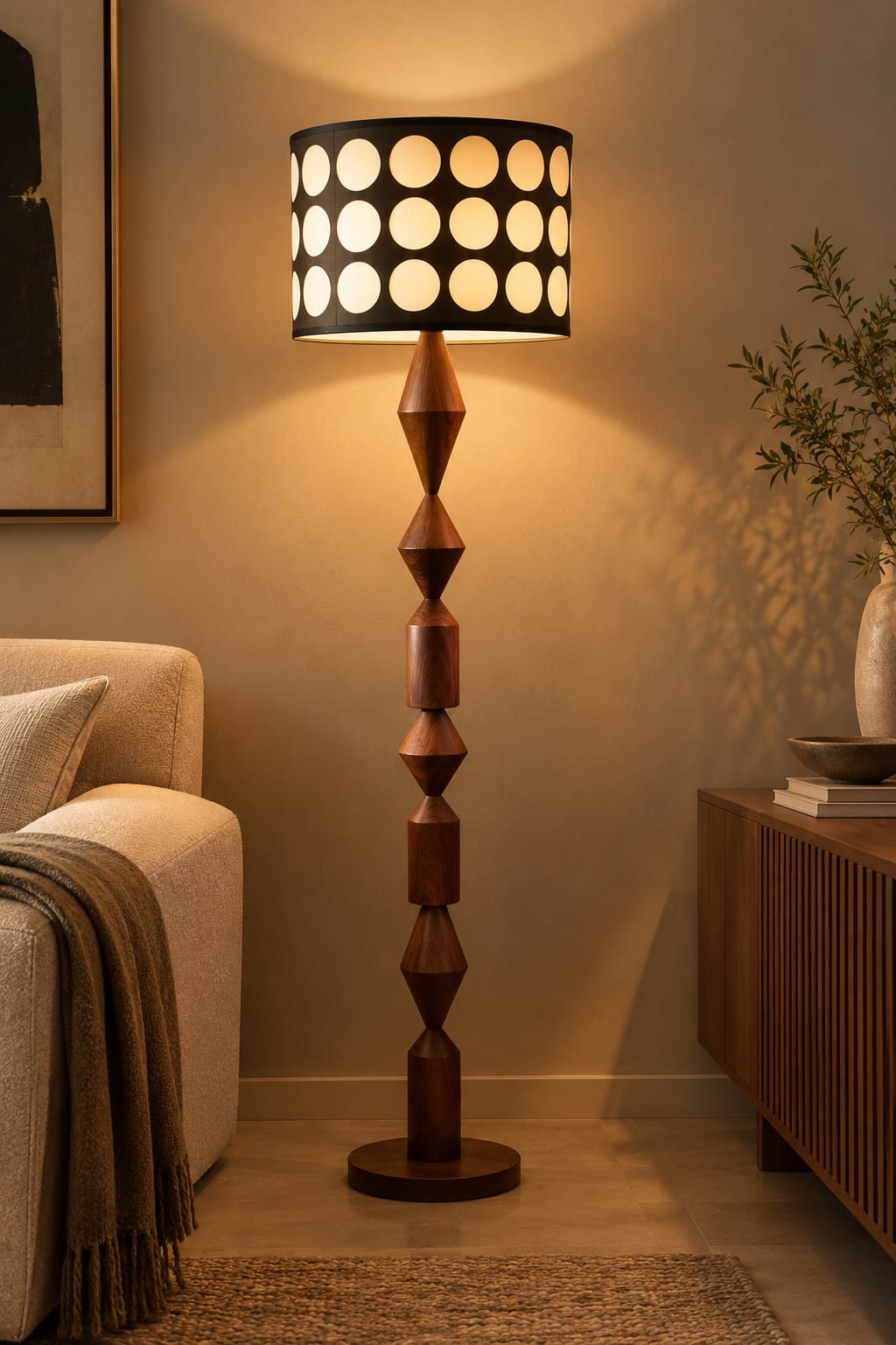 Timber Base Floor Lamp