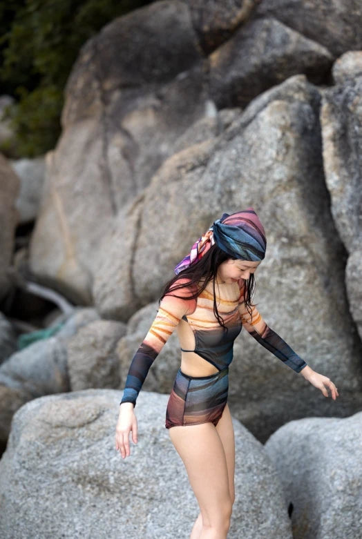 Multicolor Hourglass Swimsuit