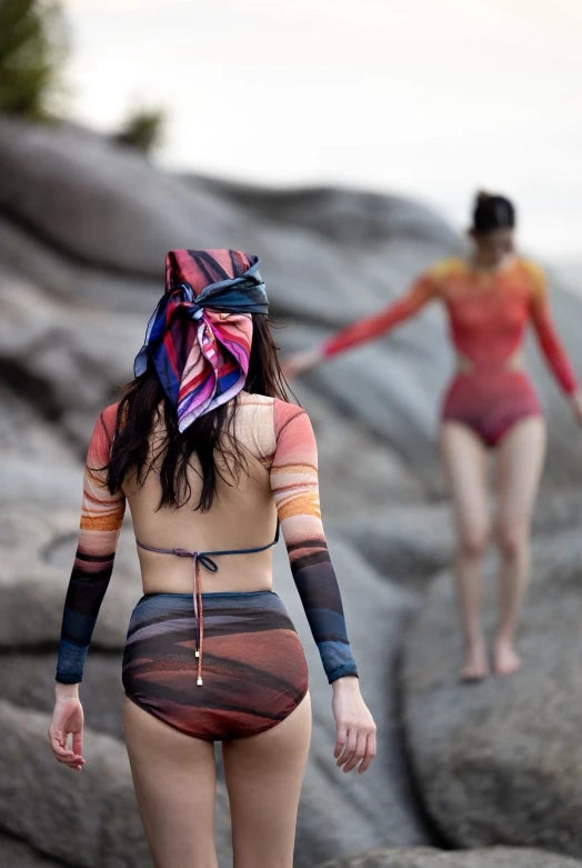 Multicolor Hourglass Swimsuit