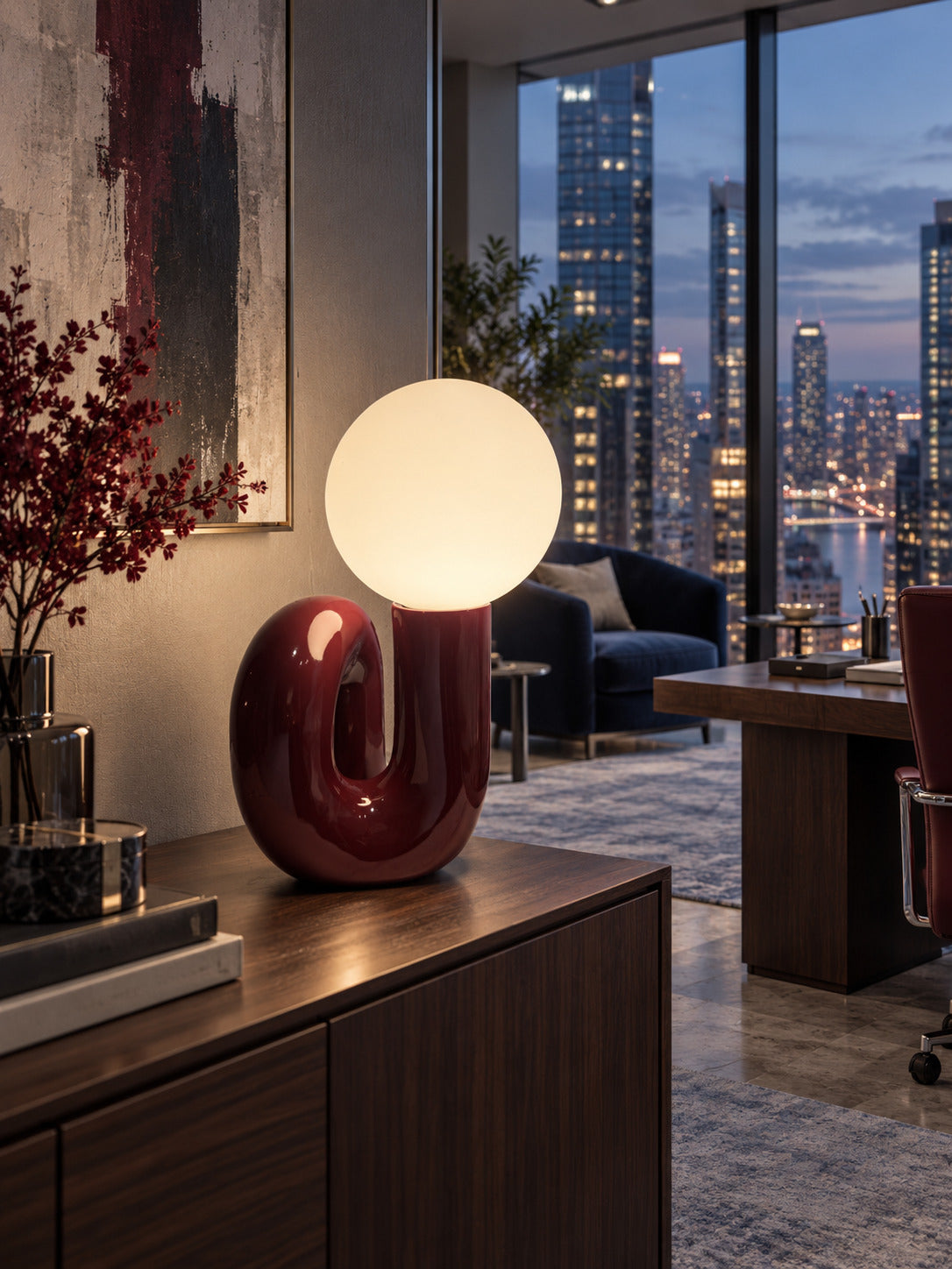 Arch Base Table Lamp – Garnet