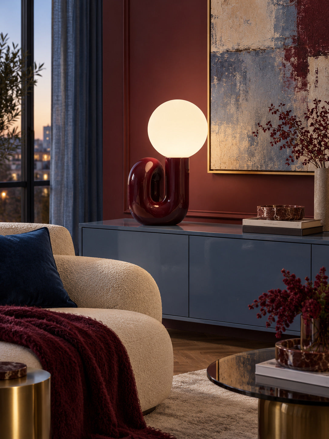 Arch Base Table Lamp – Garnet