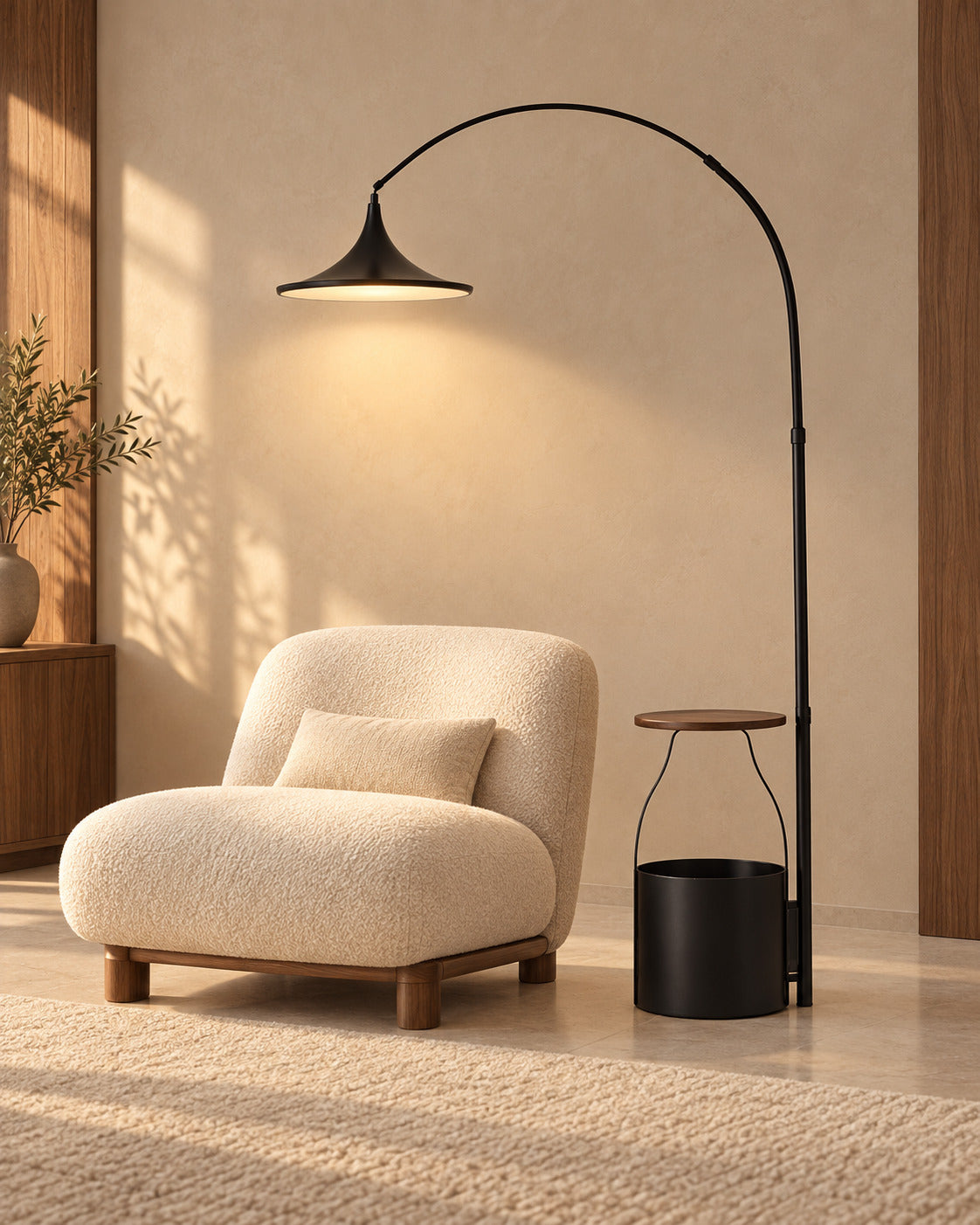 Arched Stool Floor Lamp