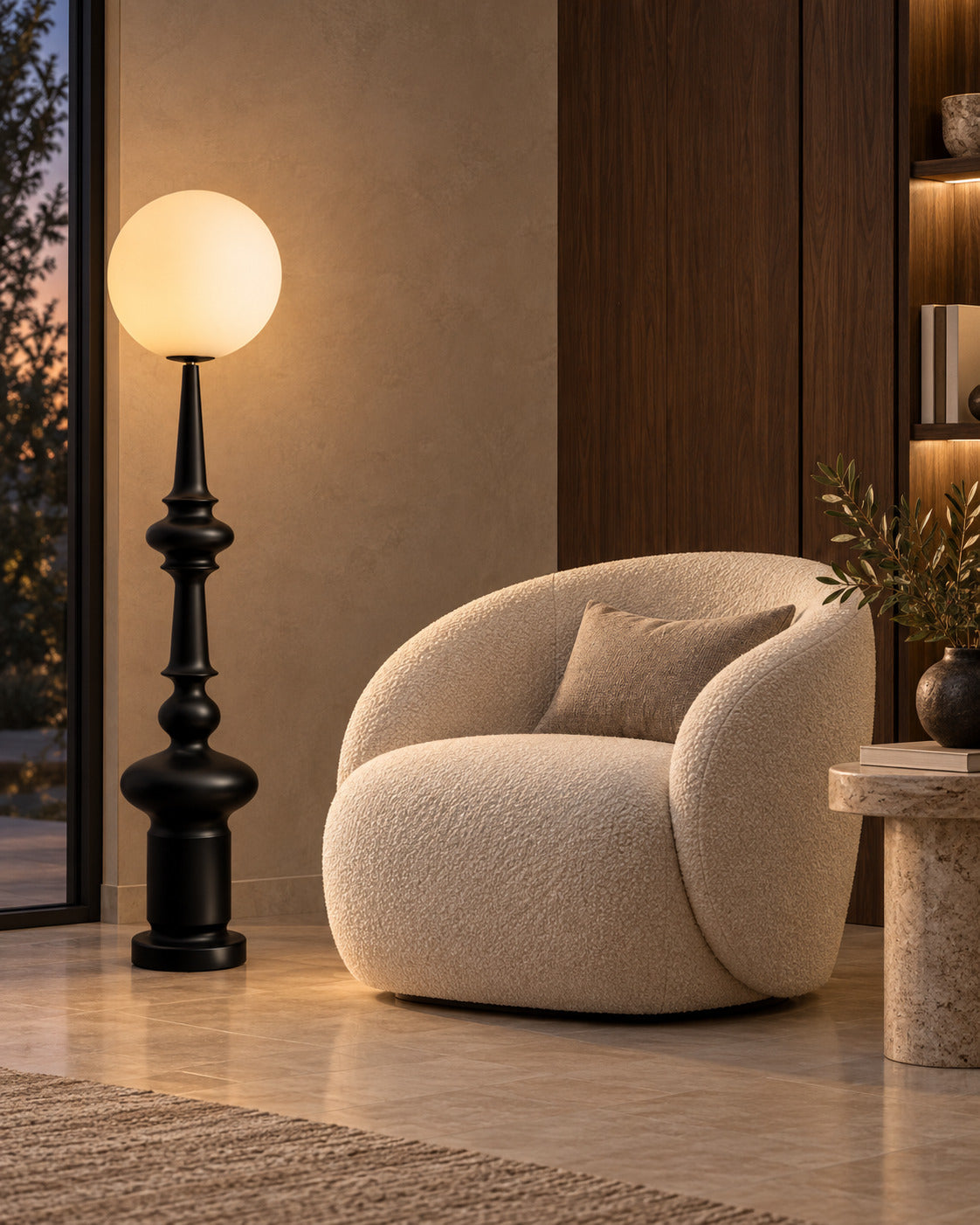 Baluster Floor Lamp – Ebony