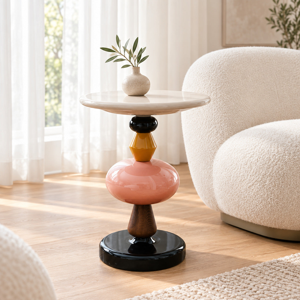 Sculptural Stem Side Table