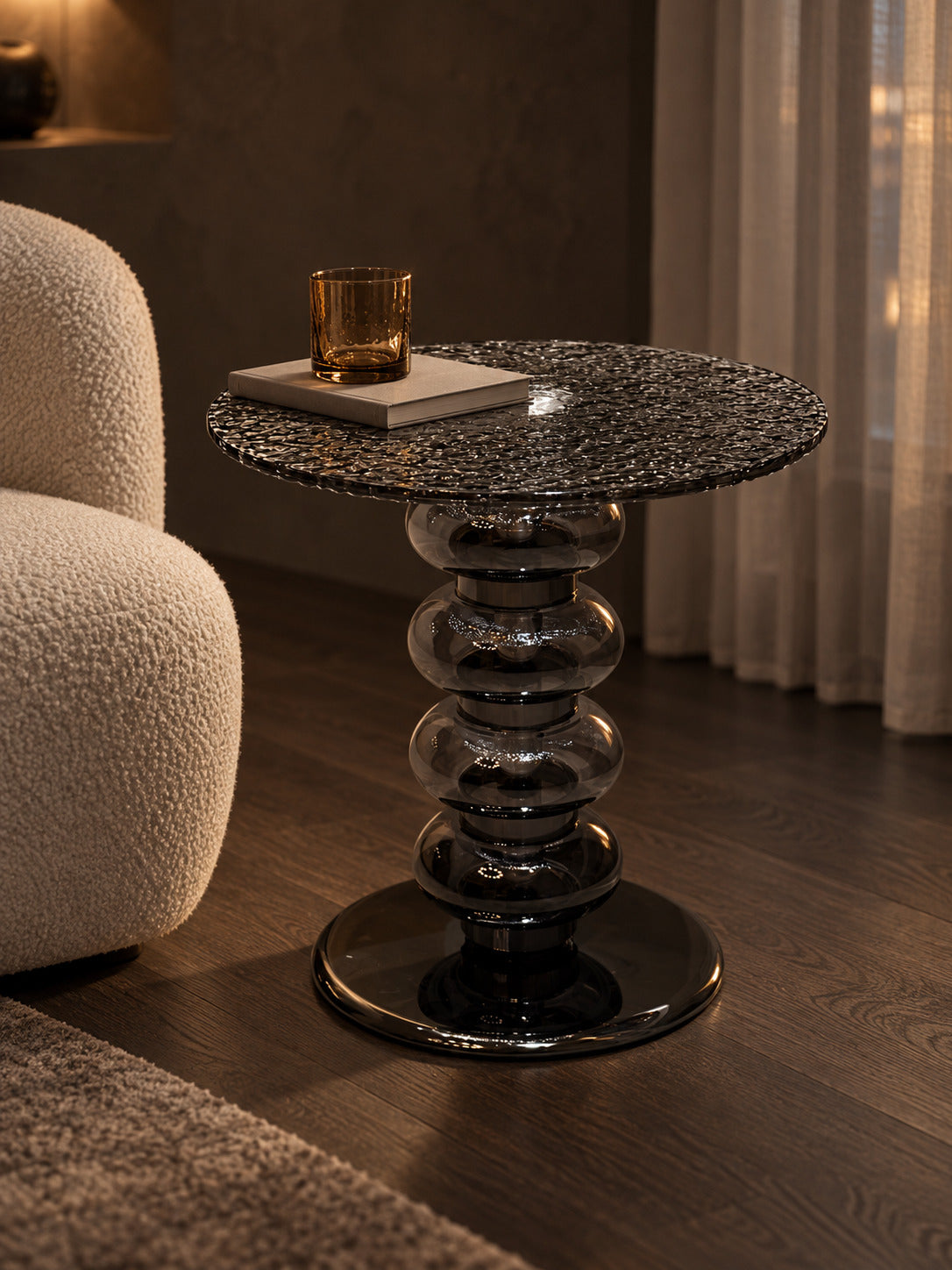 Spiral Marble Side Table