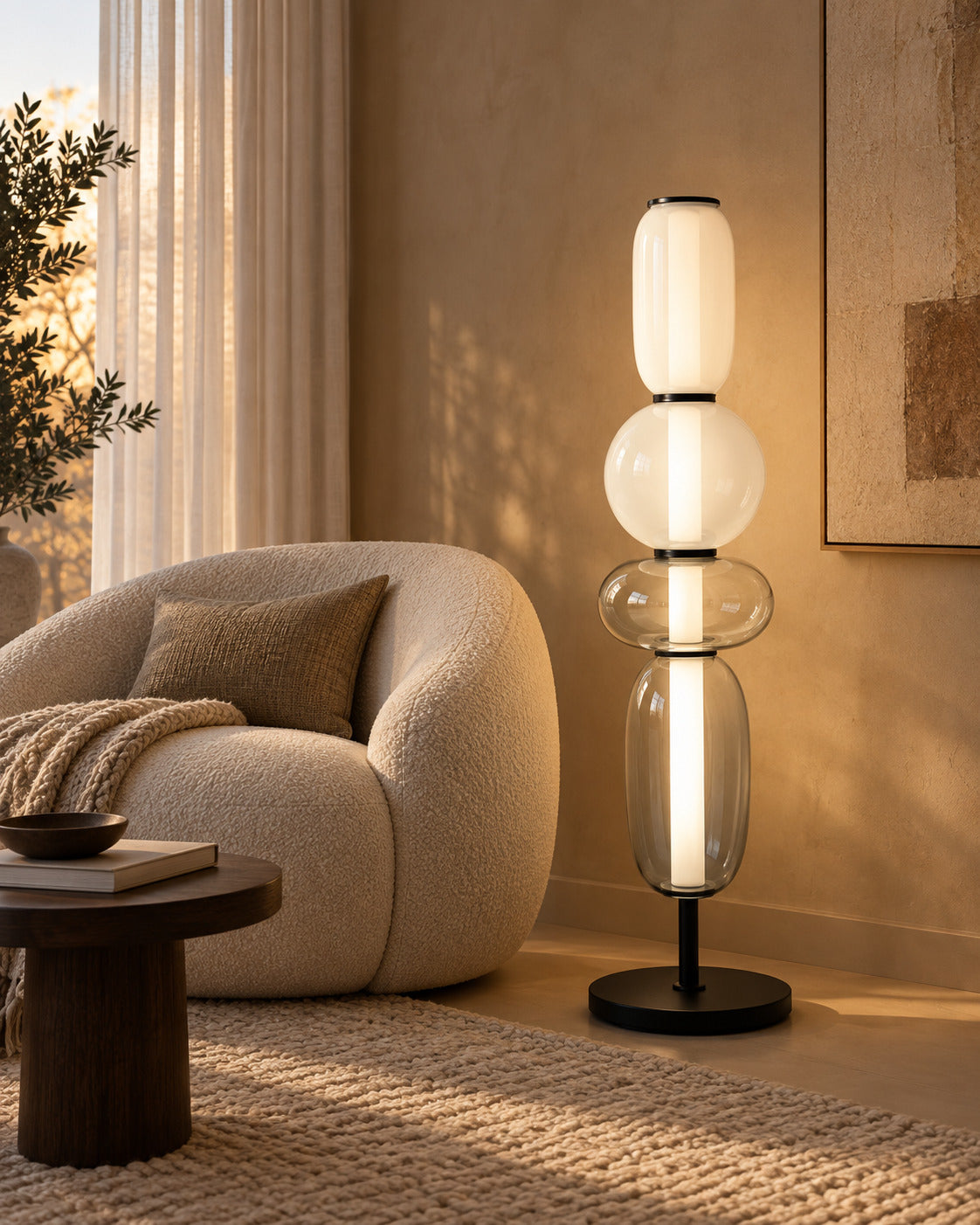 Stacked Orb Table Lamp