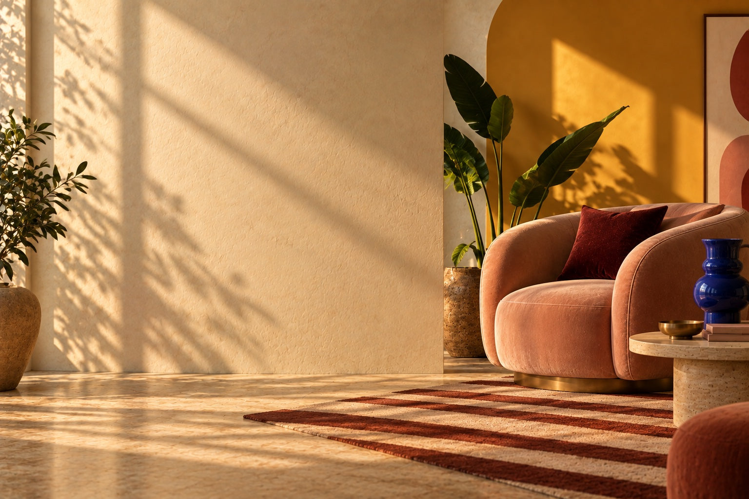 A joyful room of bold colour and playful pattern